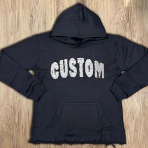 Custom acid wash oversized distressed pullover no string heavyweight boxy sun faded zipper hoodies for men