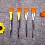 Clear Crystal Handle Facial Soft Makeup Flat Face Mask Brushes Tools Cosmetic Make-up Foundation Brush
