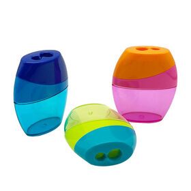 Office student supplies Big Money manual oval color plastic double hole pencil sharpener