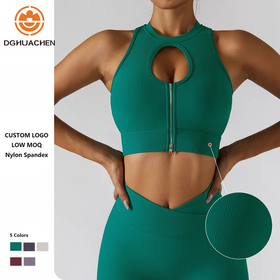 Women High Waist Solid Tights Women's Seamless Leggings Sports Bra Threaded Yoga Sets Ribbed Fitness&Yoga Wear Gym Fitness Sets