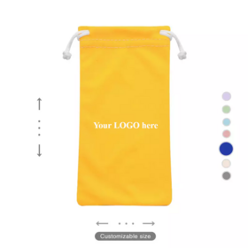 Wholesale Soft Pink Black Microfiber Dust Packaging Eyeglasses Sun Glasses Sunglasses Pouch Bag For Eyewear With Custom Logo