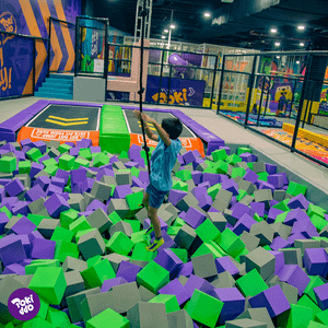 Pokiddo Custom-Size Indoor Playground Large Memory Sponge Pool Block Foam Ball Pit for Trampoline Park
