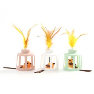 Petstar New Interactive Electric Cat Toy Sound Bird Shape Plush Cat Toy