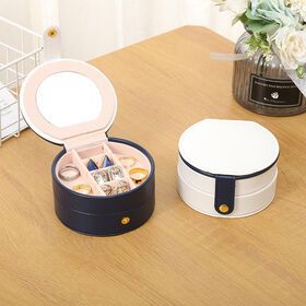 Tongxing Travel Jewelry Box Mini Portable Organizer Travel Case Rings Earrings Necklaces Bracelets PU Leather Storage BoxesPopular