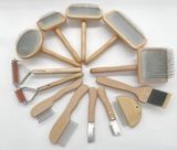 Professional Wooden Pet Grooming Series --Brush & Comb & Dematting & Deshedding, Pet Hair Grooming Tools Kitten Beauty Comb