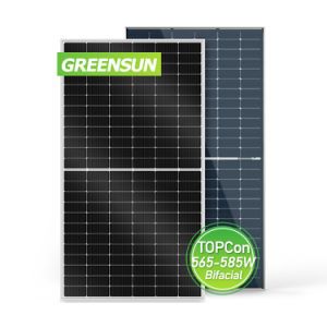 Longi/Trina/Jinko N Type 570W 575W 580W 585W 182mm 590W Topcon Bifacial Double Glass Solar Power Panel