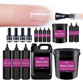 Factory Sale Base Coat Nail Supplies Salon Beauty Art High Adhesion Soak Off LED UV Bulk Clear Base Coat Gel Nail PolishPopular