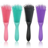 Hairbrush Factory Wholesale Plastic Octopus Eight Rows Detangling Hair Combs Dry and Wet Hair Brush Detangler Vent Brush for Women