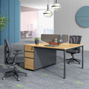 Modern Office Furniture Linear Shape 4 Seater Workstation Table with Cabinet