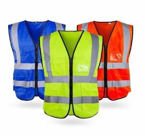 Yellow Green Safety Reflective Clothes Jacket Construction Reflective Vest