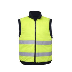 Double Side Reflective High Visibility Plus Size Mens Vest/Waistcoat