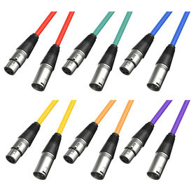 XLR Cable,3 FT XLR Male to XLR Female Balanced 3 PIN Microphone Cable,Black