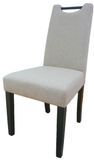 Handle Linen Fabric Rubber Wood Dining Room Chair (JRYZ-8032)
