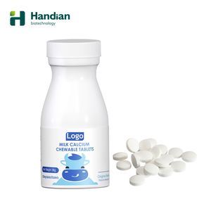 Private Label Health Supplement No Flavoring No Preservative Nutrient Milk Calcium Chewable Tablets