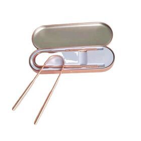 rose gold reusable tongue cleaner oral care tongue scraper