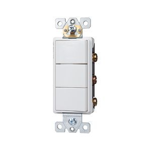 Decorator Combination Device Triple Paddle Rocker Combination Decorator Switch