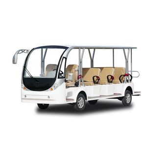 Sightseeing Vehicle Electric Car 14 Seater Solar Panels off Road Electric Golf Cart
