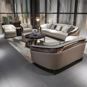 modern office sofa design furniture leather and wood office sofa set