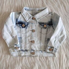 Autumn colorful Fashion design buttoned pocket kids denim coats clothing baby girls children's jacket wholesale