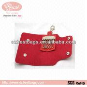 Custom Bright Color Fashion Pu Leather Car Key Cases for Ladies