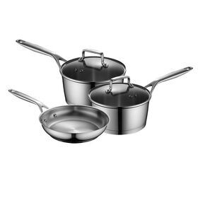 Cooking Pot Stainless Steel Cookware 5pcs Set 16 18cm Saucepan And Fly Pan