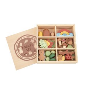 Educational Woodland Animal Building Blocks Set for Kids Learning Play