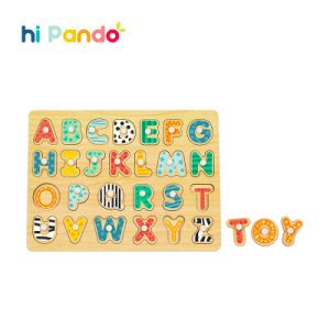 Colorful Wooden Alphabet Puzzle Educational Toy for Montessori Learning
