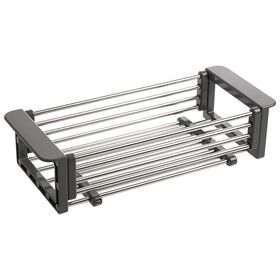NO MOQ Stainless Steel Drain Basket Sink Rack Kitchen Sink Dish Plate Drying Drainer Rack