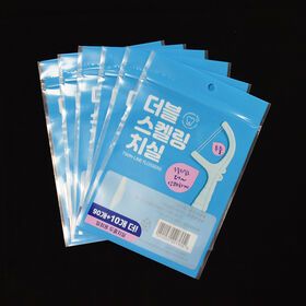 Hot sale GRS recycled resealable dental floss bag with window Flosser plastic bag zipper bag strip bag