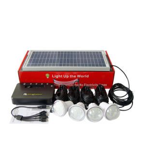 Solar Energy Power System Home LED Lighting Kits to Light 4 Rooms with Mini Solar Panel System and USB Mobile Phone Charging