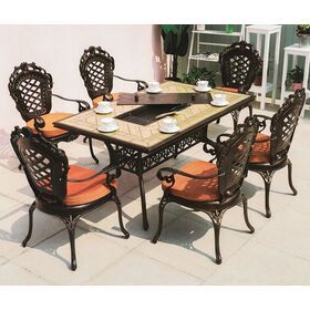Outdoor garden patio outdoor park bar restaurant table and chair set