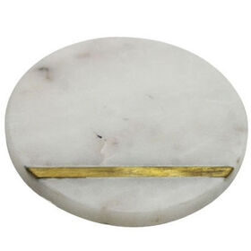 Kitchen & Tabletop Table Decoration & Accessories  Marble Round Coaster White Colour Modern Style Mats & Pads In Bulk