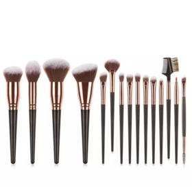3 Pcs Pink Rhinestones Soft Dense Synthetic Blush Foundation Powder Brush Bling Makeup Brushes