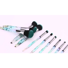 Shiny Diamond Transparent Foundation Face Powder Brush Set Makeup Crystal Handle Makeup Brushes
