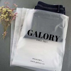 Eco Friendly Black PE/PVC Slider Frosted Ziplock Plastic Zipper Bag For Clothes Durable Dress/Coat/Jeans Pouch Packaging Bag
