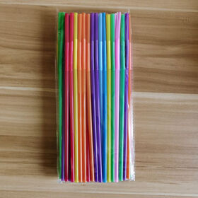 Plastic Artistic Straws in Colors