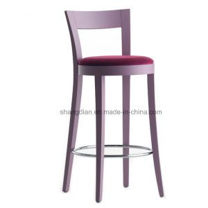 Custom Made Hotel Restaurant Wooden Legs Bar Chair (ST0020)
