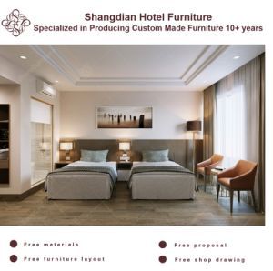 Custom Made Vietnam Economic Bed Room Hotel Furniture Sets for 3/ 4 / 5 Star