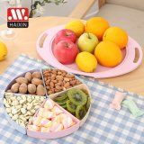 Plastic Wheat Fiber Snacks  Candy Storage Box or Tray with Devider and Lid for Home or Living Room