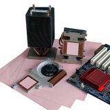 Pink Grey Black Yellow 1W or 2.5W Phase Change Interface Material for Microprocessor Module