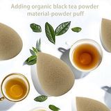 Hot Selling Natural Green Tea Plant Base Beauty Sponge Teardrop Makeup Sponge Blender for Foundation Makeup