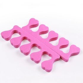 Soft Foam Sponge Nail Gel Polish Art Toe Separators Pedicure Tools Fingers Dividers Heart Shape Pink Colors Pedicure ToolsPopular