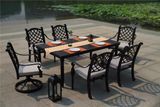 Garden Patio Luxury Furniture Cast Aluminum Chat Group Set Outdoor Furniture Cambridge 7PC Dining Set