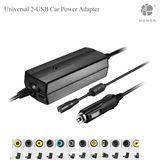 Universal Car Charger Automatic Laptop Charger Car Adapter 90W Power Supply with 2 USB for Mobile Phone