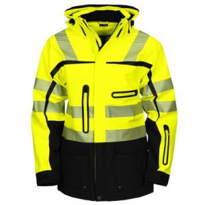 Hi Vis Customized Winter Durable Breathable Factory Workwear Windproof Coverall Construction Industrial Work Clothes Hi Vis Reflective Safety Jacket
