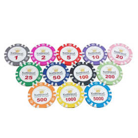 Wholesale 13.5g 40mm Clay Gambling Game Custom LOGO Blank Custom Ceramic ABS Printing Aluminium Case Casino Royal Poker