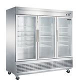 Manufacturer Commercial Restaurant Kitchen Stainless Steel 3 Glass Door Chiller Fridge Refrigerator