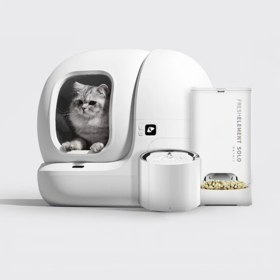 PETKIT Automatic Self-Cleaning CatLitter Box Pet Feeder + Water  Fountain Drinking  76L 3L 1.8L Petkit Luxury Smart Set
