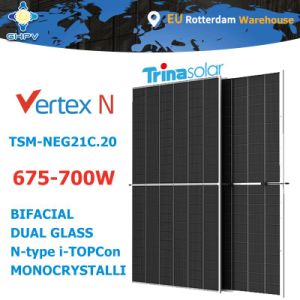 Trina Vertex N Tsm-Neg21c. 20 675W 680W 685W 690W 695W Mono Topcon Bifacial N-Type Solar Panels 700W