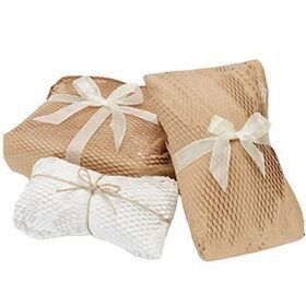 Wholesale Eco-friendly Wabenpapier Honeycomb Cushioning Wrap Roll Perforated Tissue Paper Honeycomb Packing Paper Wrap